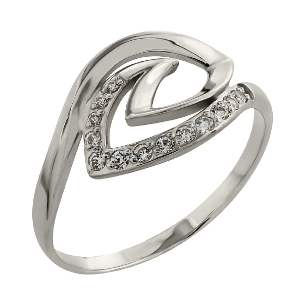 Золотое кольцо с фианитами № 98476