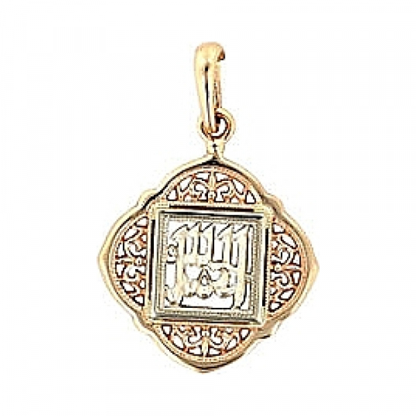 Золотая подвеска с белым золотом № 60061