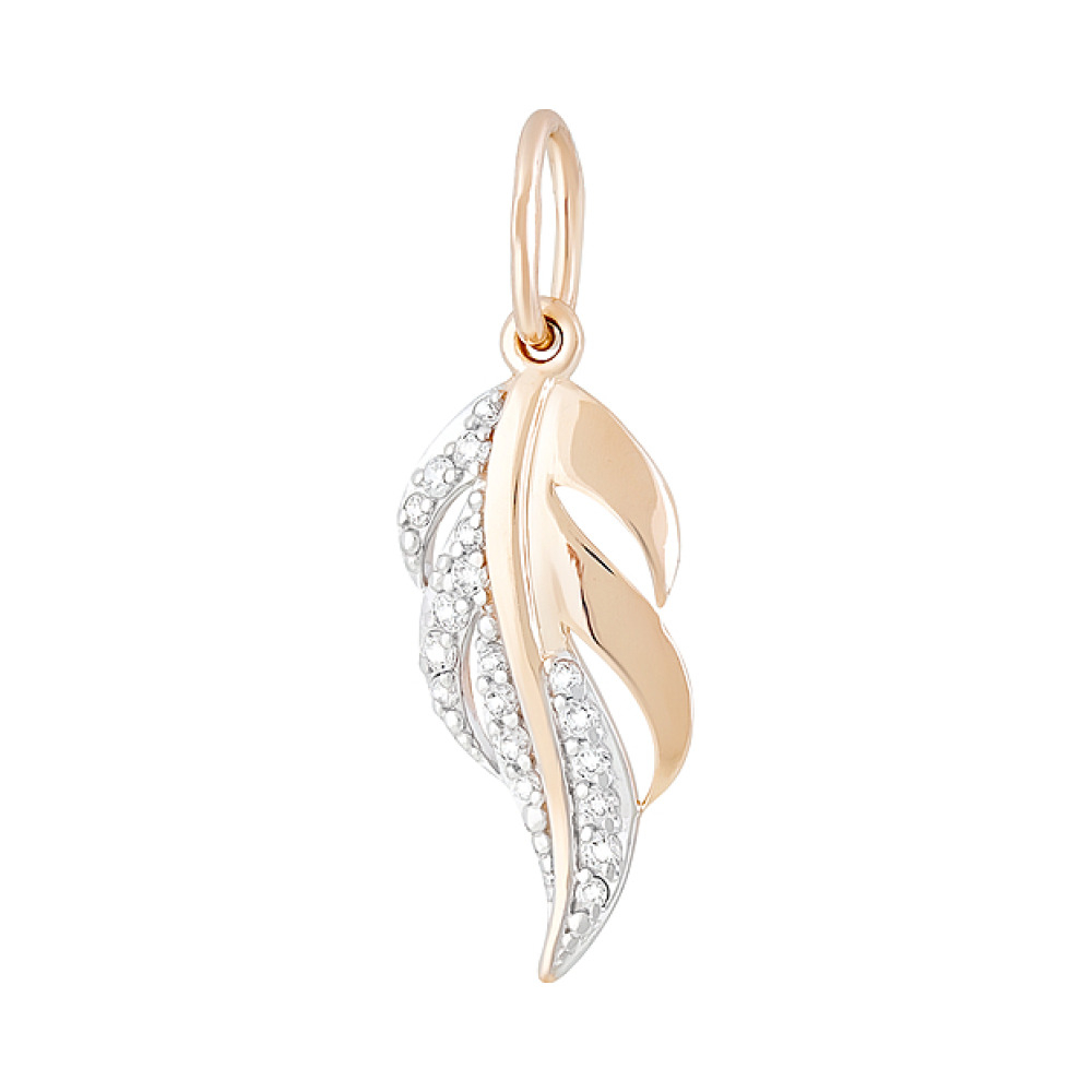 Золотая подвеска с фианитами № 129016