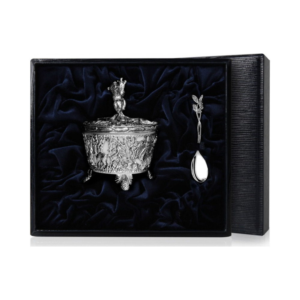 Серебряная солонка «Охотничья-Медведь»