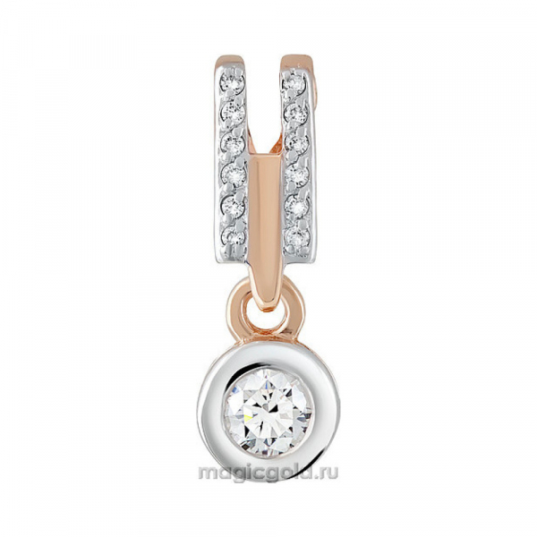 Золотая подвеска с бриллиантом № 129351