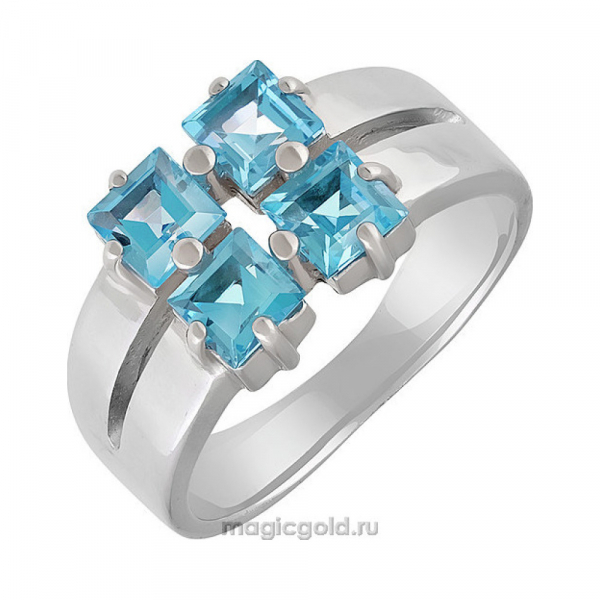 Серебряное кольцо с топазом № 134804