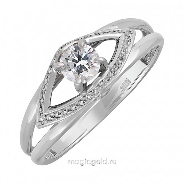 Серебряное кольцо с фианитом № 171290