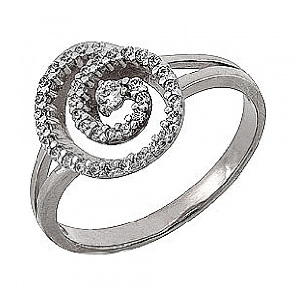 Золотое кольцо с фианитом № 73195