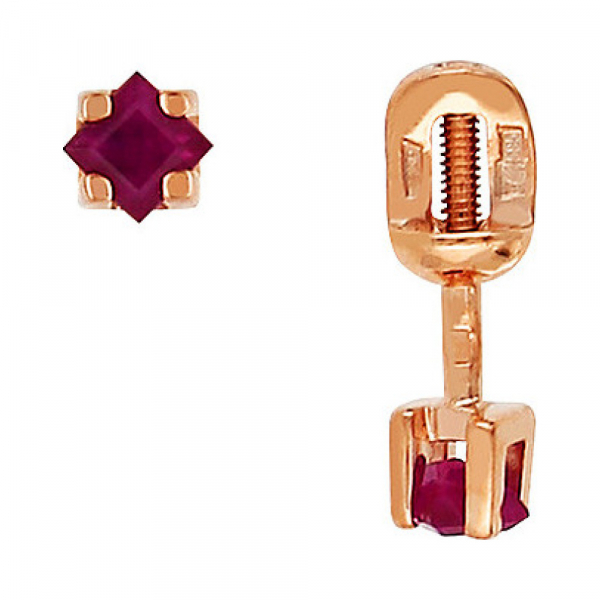 Пуссеты с рубином № 26734