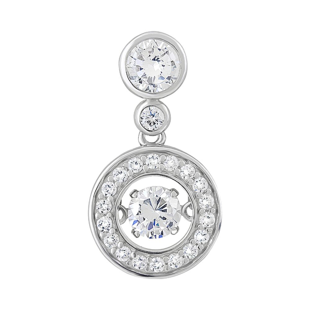 Серебряная подвеска с фианитами № 127730