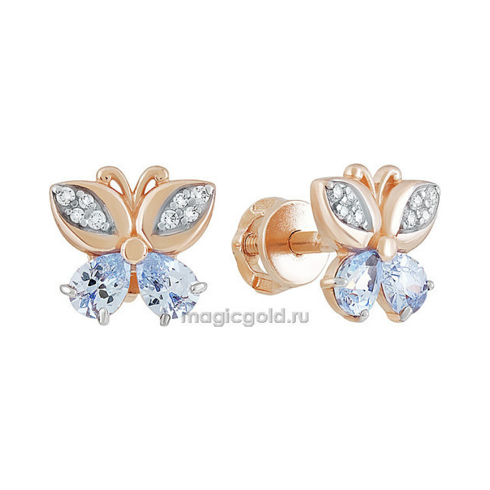 Пуссет с фианитом № 141944