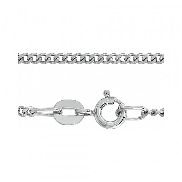 Серебряная цепь панцирная граненая родированная № 100397