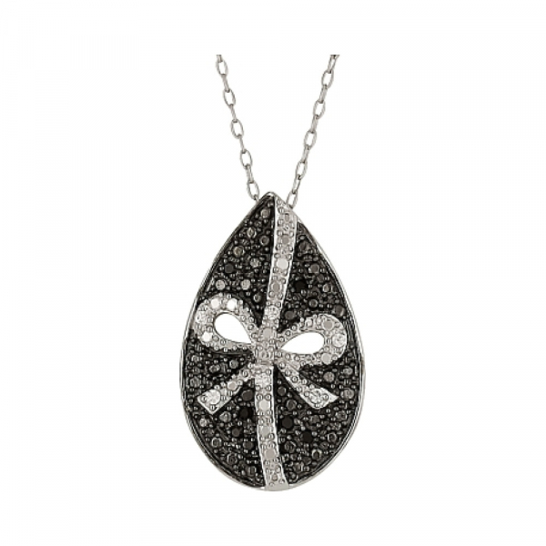 Серебряное колье с фианитами № 96546