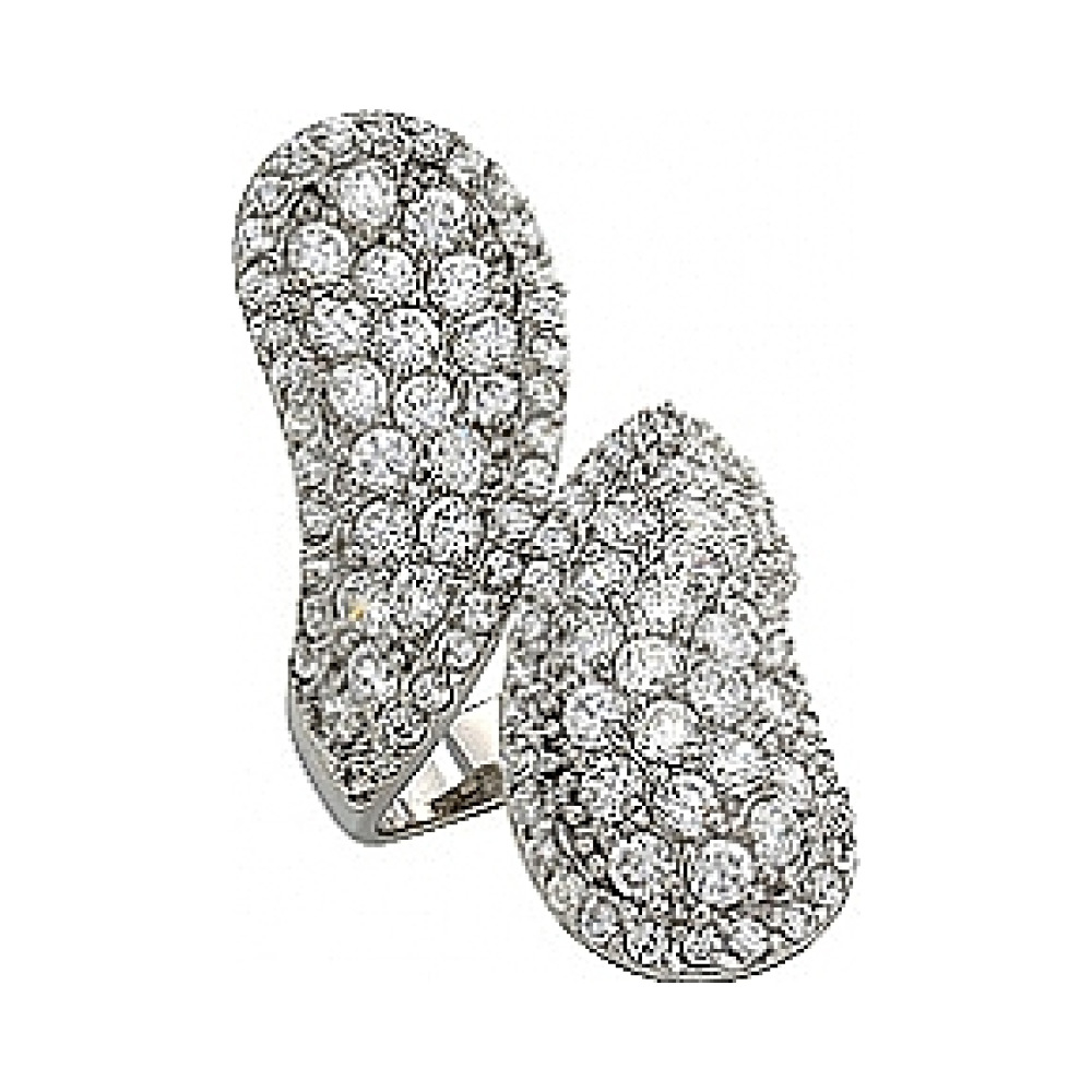 Серебряное кольцо с фианитом № 80874