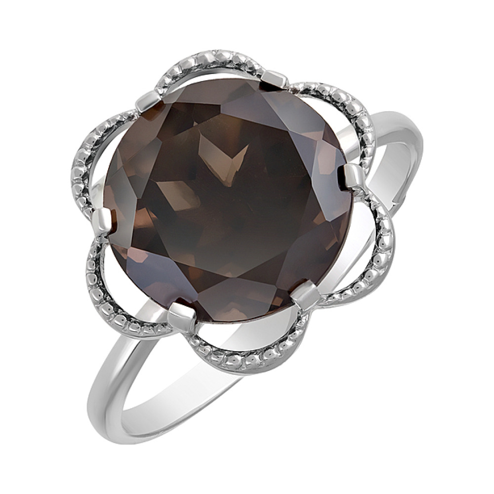 Серебряное кольцо с раухтопазом № 123244