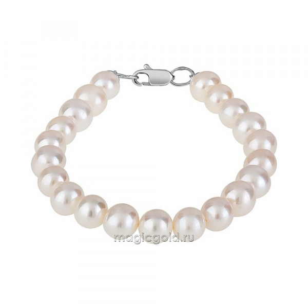 Серебряный браслет с жемчугом № 140720