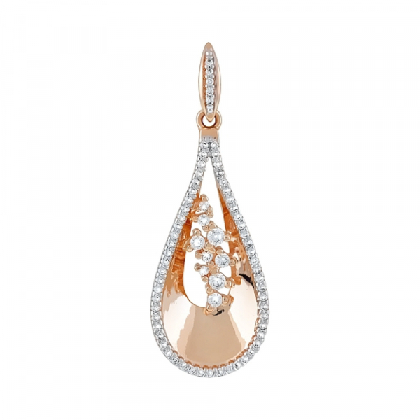 Золотая подвеска с фианитами № 121344