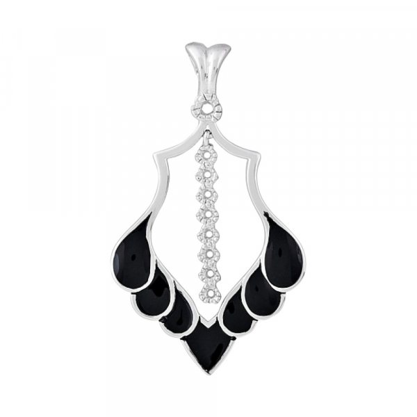 Серебряная подвеска с эмалью № 115233