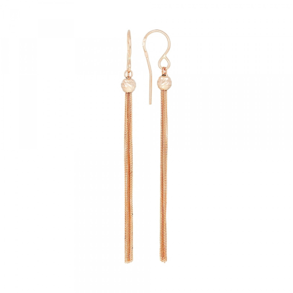 Золотые серьги без камня № 118959