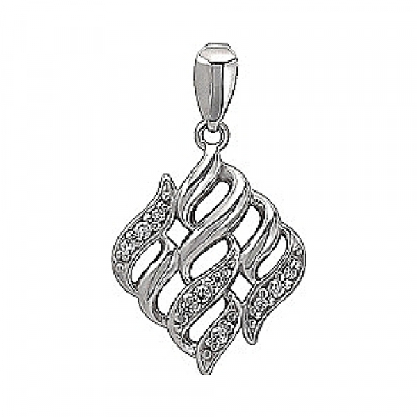 Золотая подвеска с фианитом № 76290