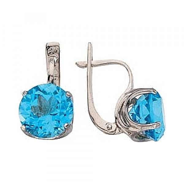 Серьги с топазом № 4735