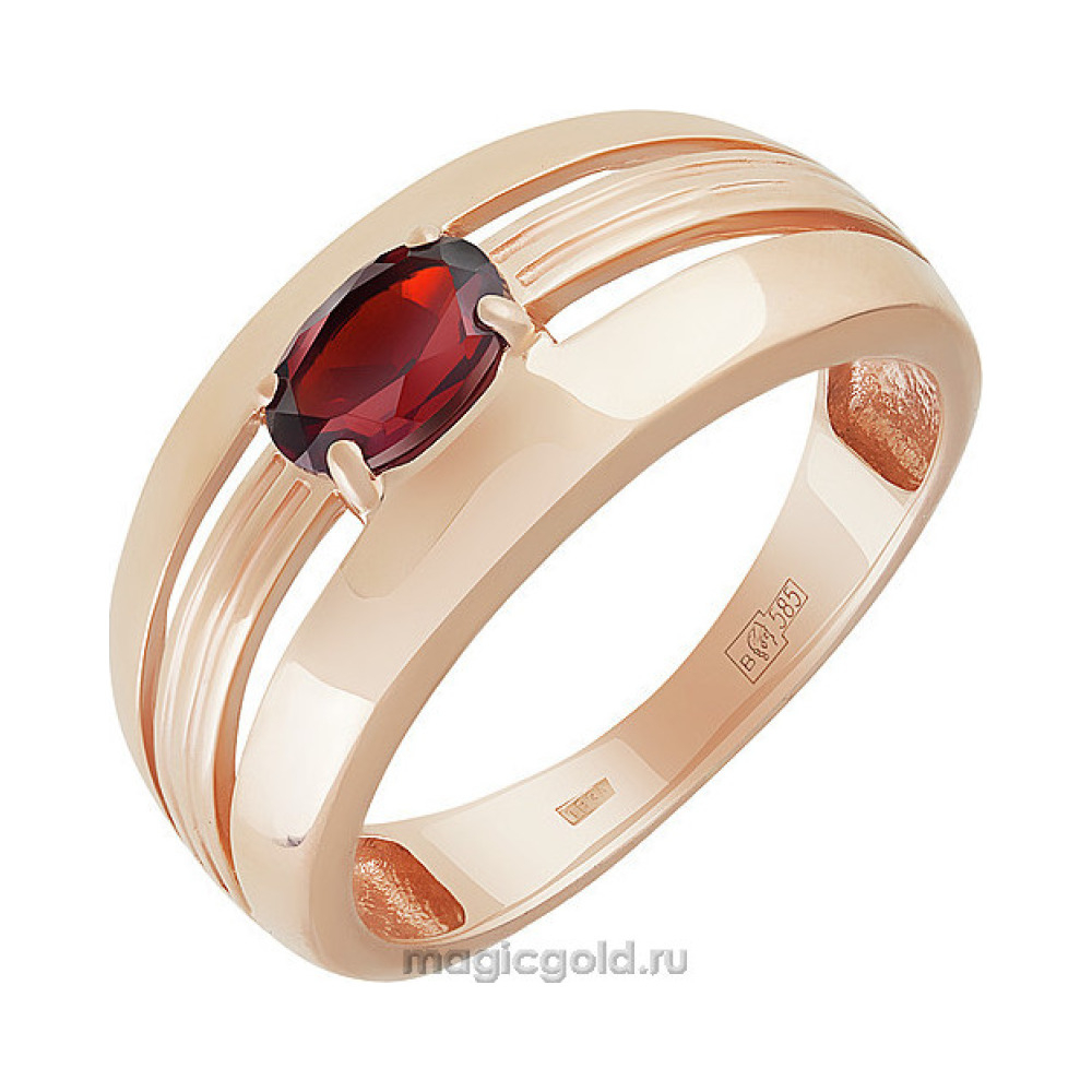 Золотое кольцо с гранатом № 160531