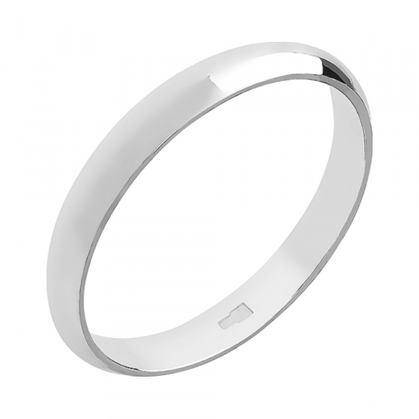 Обручальное кольцо из белого золота № 30421