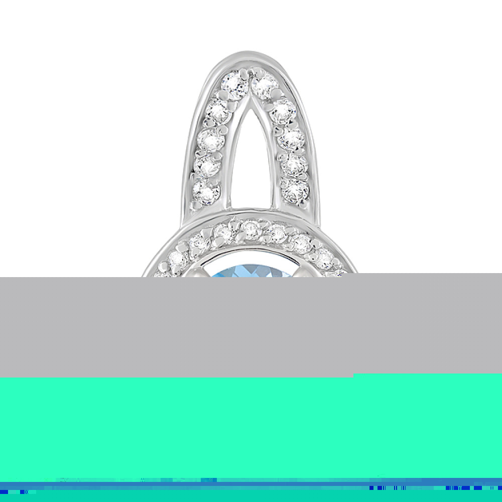 Золотые серьги с фианитом № 173540