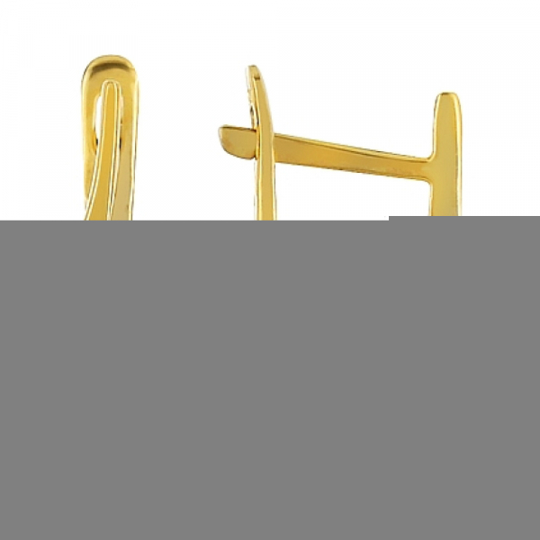 Золотые серьги с бриллиантом № 81083