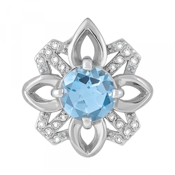 Подвеска с топазом и фианитом № 119330