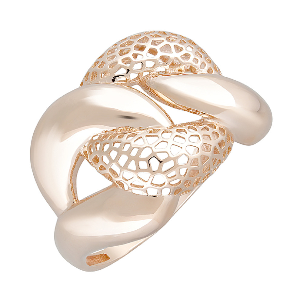 Золотое кольцо без камня № 124712