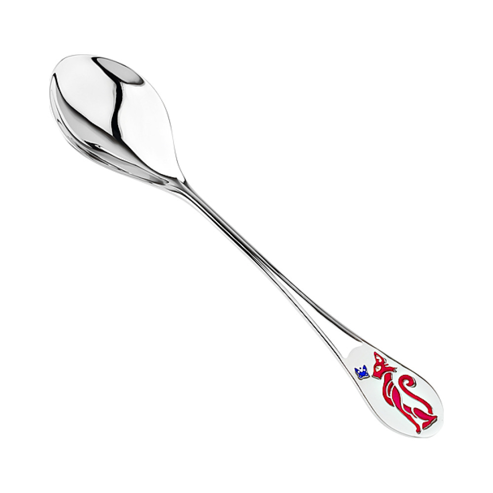 Ложка десертная с эмалью № 127479