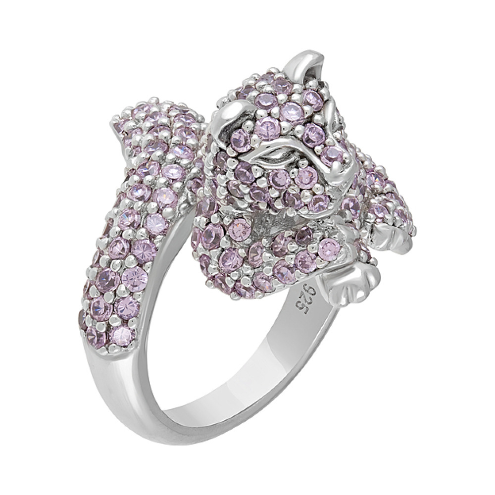 Серебряное кольцо с фианитом № 75174