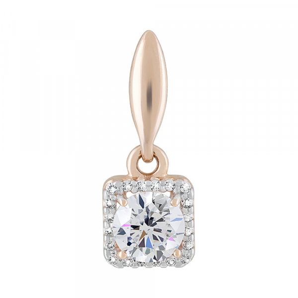 Золотая подвеска с фианитами № 124336