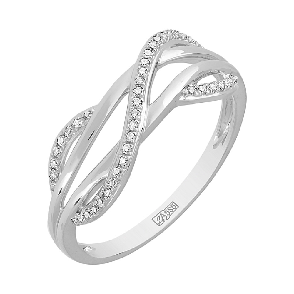 Золотое кольцо с бриллиантом № 115307