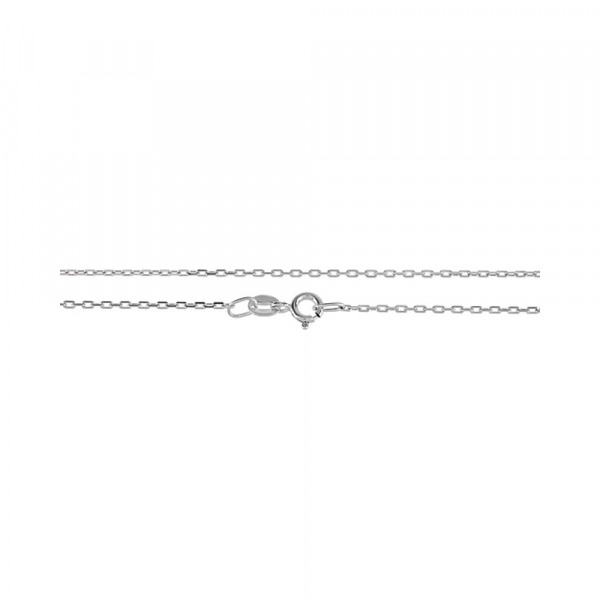 Серебряная цепь якорная граненая родированная № 127871