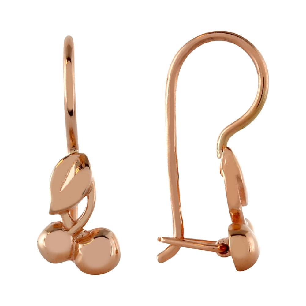 Золотые серьги без камня № 84486