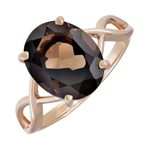 Золотое кольцо с раухтопазом № 135094