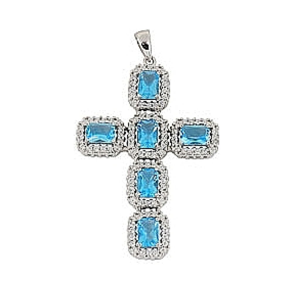 Серебряная подвеска с фианитом № 68627