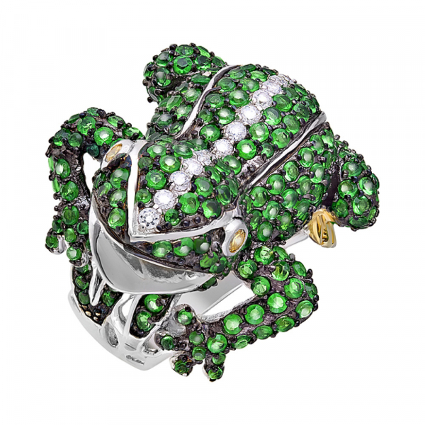 Серебряное кольцо с фианитом № 99603