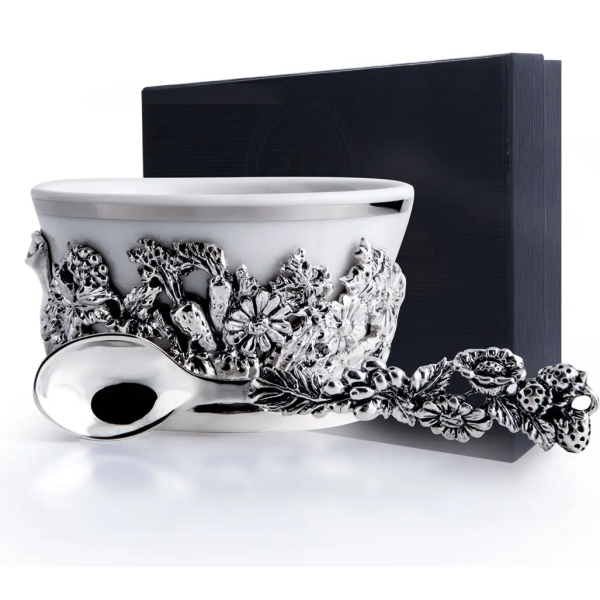 Набор для специй Натюрморт с чернением из серебра 925 пробы