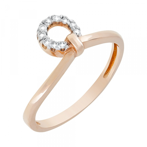 Золотое кольцо с бриллиантом № 98161