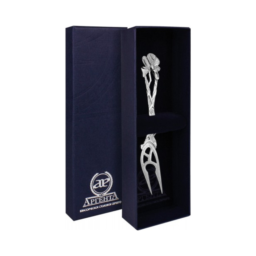 Серебряная вилка для лимона «Чертополох»