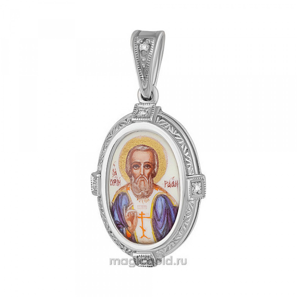 Икона с фианитами и эмалью № 131984