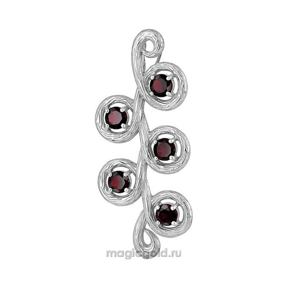 Серебряная подвеска с гранатом № 134791