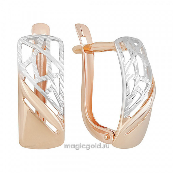 Золотые серьги без камня № 155667