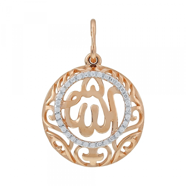 Золотая подвеска с фианитами № 115656