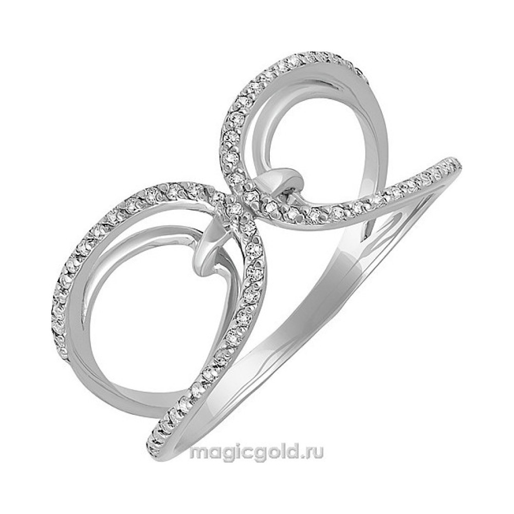 Серебряное кольцо с фианитом № 137762
