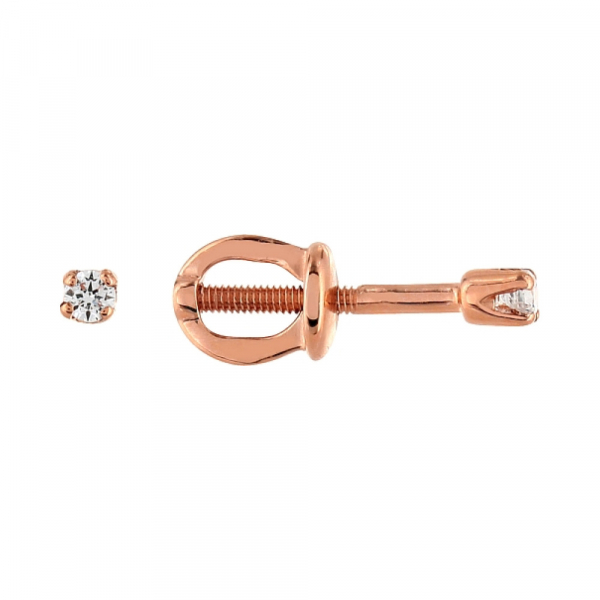 Золотые серьги с фианитами № 77582