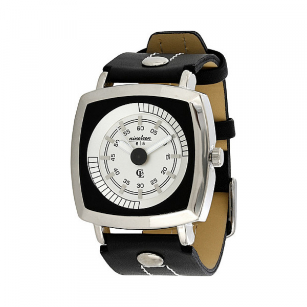 Часы  на черном ремне с белой полосой № 36470