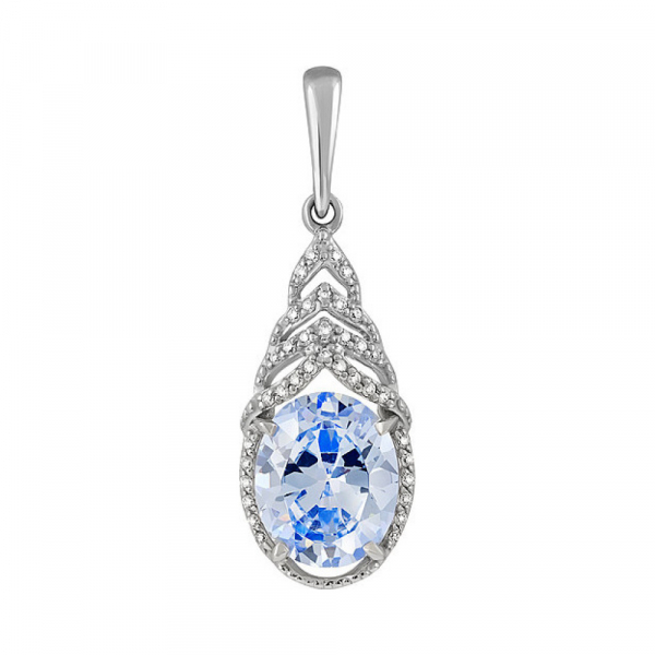 Серебряная подвеска с фианитом № 132990