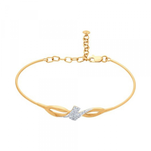 Золотой браслет с фианитом № 142601