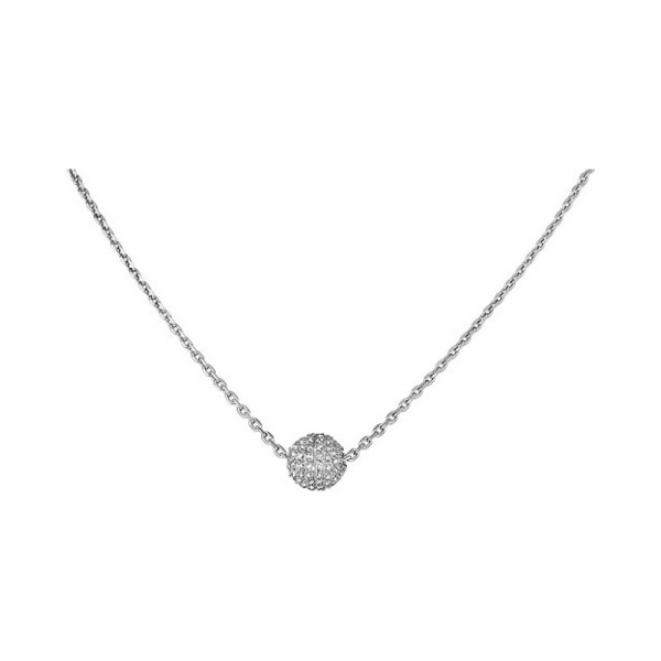 Серебряное колье с фианитом № 133026