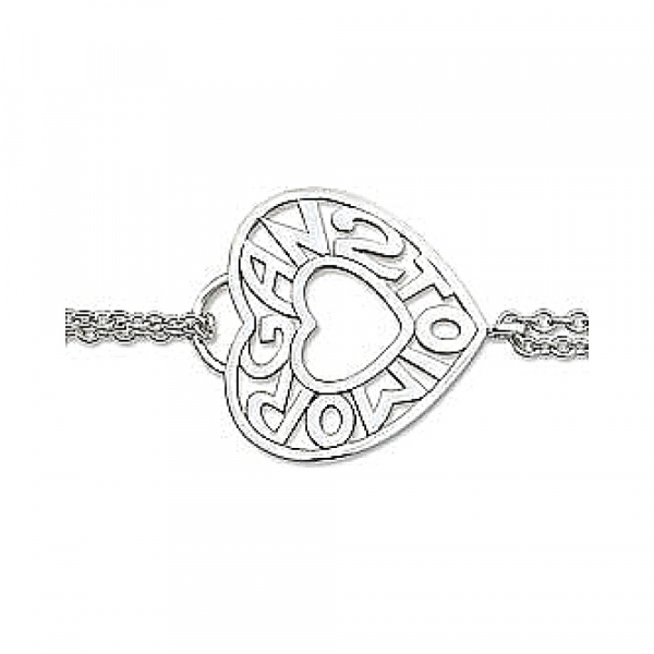 Серебряный браслет без камня № 35855